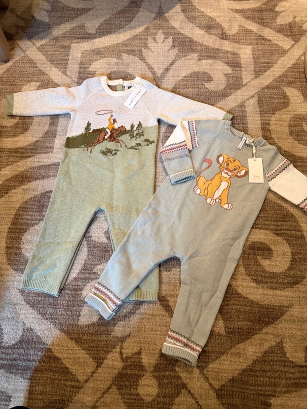 Disney  Simba Knit Footie  and Cowboy Western Knit Footie